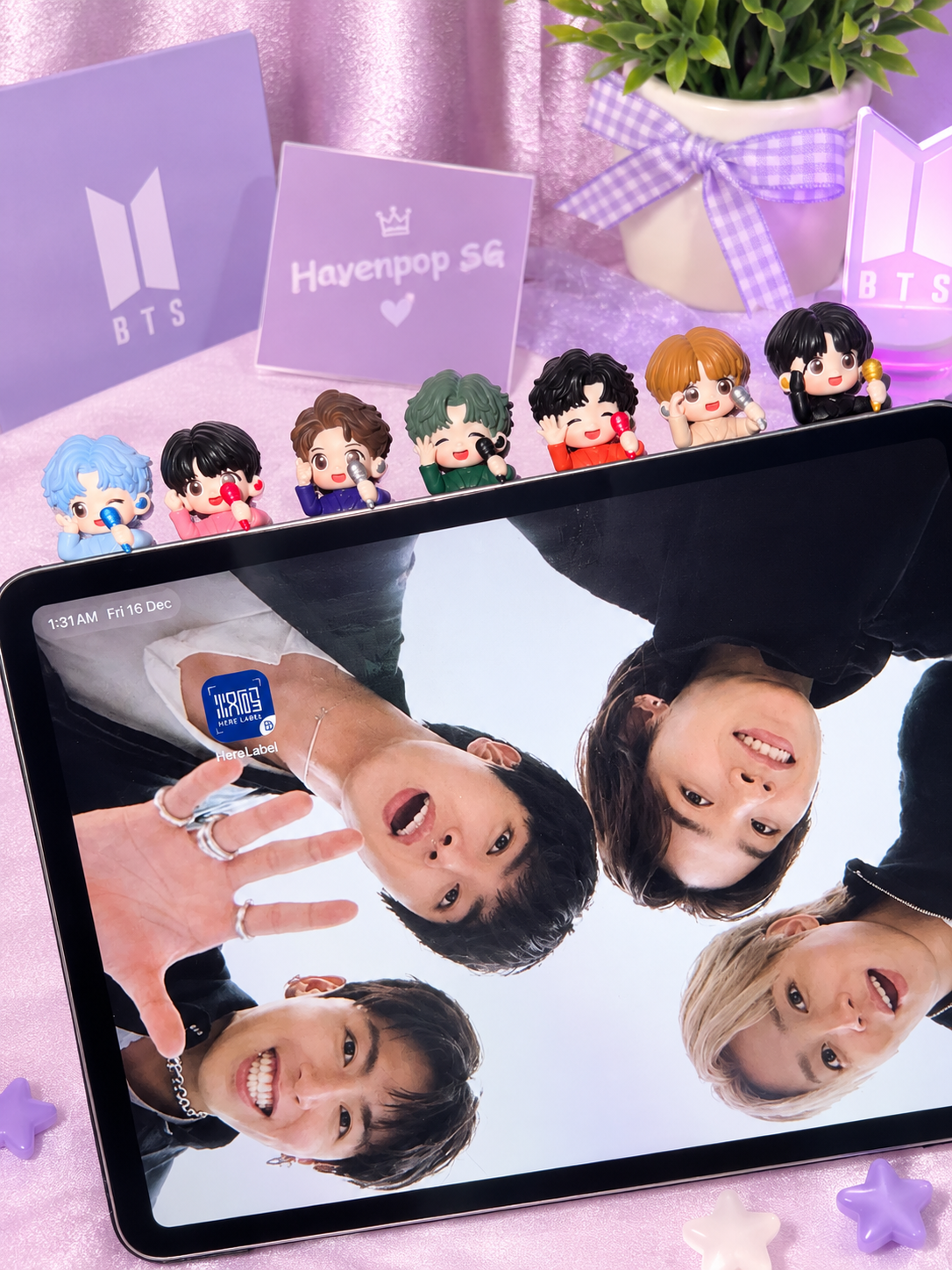 HavenPop Idol Series hippers displayed on a tablet